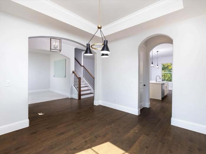 Dining room with the stair beyond