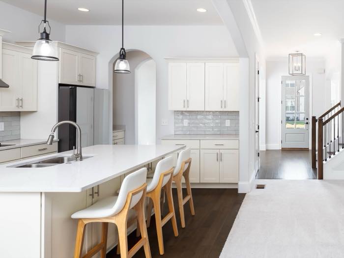 Pantry cabinetry and the run to the front door