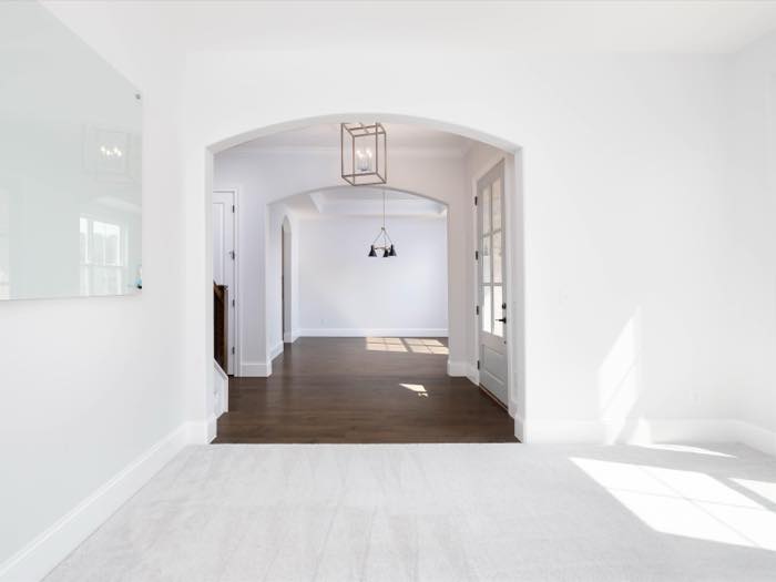 Through the arch into the dining room