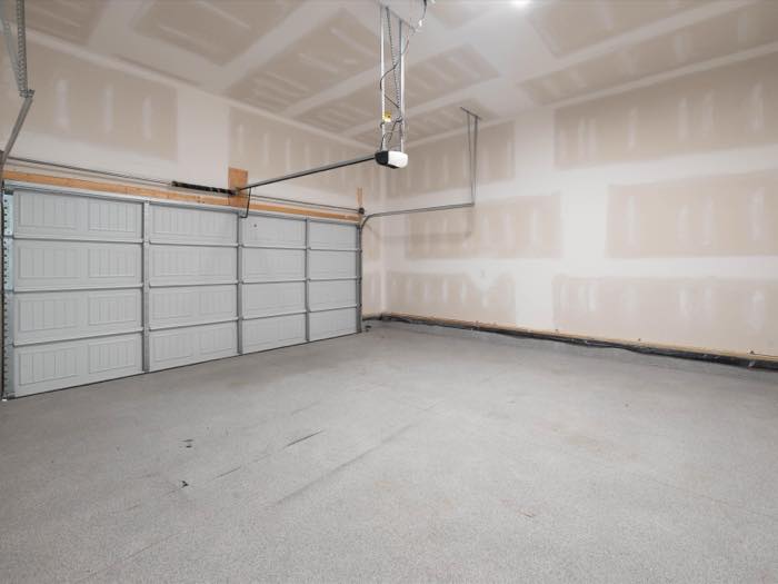 Two-car garage with opener installed