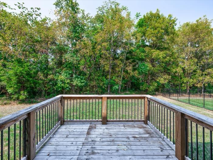 The whole view from the deck is trees
